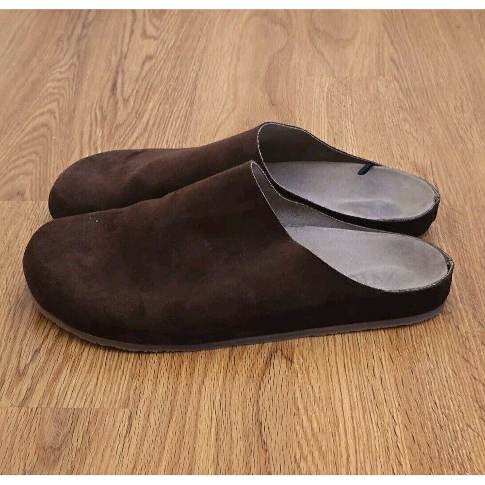 ZARA Split Leather Suede Clog Brown Men Size 41